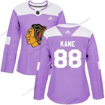 Adidas Dam Chicago Blackhawks #88 Patrick Kane Lila Autentisk Bekämpar cancer Stitched NHL Tröjor