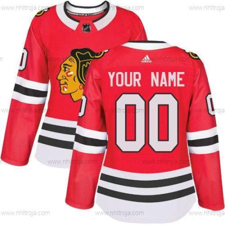 Adidas Dam Chicago Blackhawks Skräddarsydda Autentisk Röd NHL Hemma Tröjor