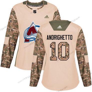 Adidas Dam Colorado Avalanche #10 Sven Andrighetto Camo Autentisk 2017 Veterans Day Stitched NHL Tröjor