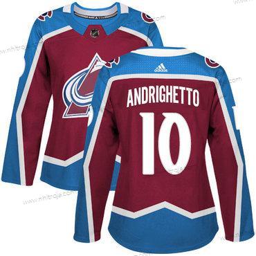 Adidas Dam Colorado Avalanche #10 Sven Andrighetto Röd Autentisk Stitched NHL Hemma Tröjor