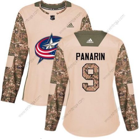 Adidas Dam Columbus Blue Jackets #9 Artemi Panarin Camo Autentisk 2017 Veterans Day Stitched NHL Tröjor