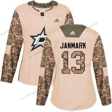 Adidas Dam Dallas Stars #13 Mattias Janmark Camo Autentisk 2017 Veterans Day Stitched NHL Tröjor