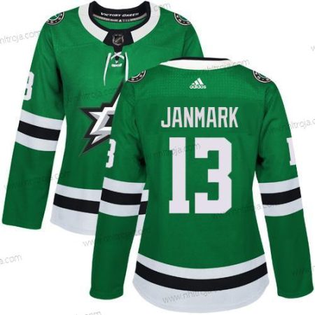 Adidas Dam Dallas Stars #13 Mattias Janmark Grön Autentisk Stitched NHL Hemma Tröjor