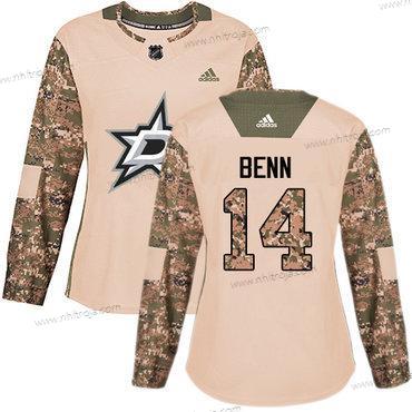 Adidas Dam Dallas Stars #14 Jamie Benn Camo Autentisk 2017 Veterans Day Stitched NHL Tröjor