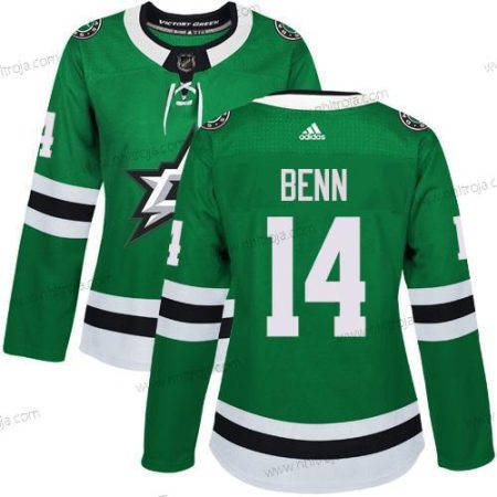 Adidas Dam Dallas Stars #14 Jamie Benn Grön Autentisk Stitched NHL Hemma Tröjor