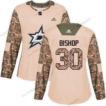 Adidas Dam Dallas Stars #30 Ben Bishop Camo Autentisk 2017 Veterans Day Stitched NHL Tröjor