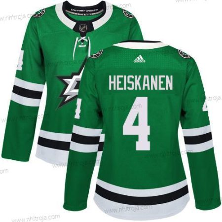 Adidas Dam Dallas Stars #4 Miro Heiskanen Grön Autentisk Stitched NHL Hemma Tröjor