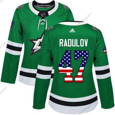 Adidas Dam Dallas Stars #47 Alexander Radulov Grön Autentisk USA Flag Stitched NHL Hemma Tröjor