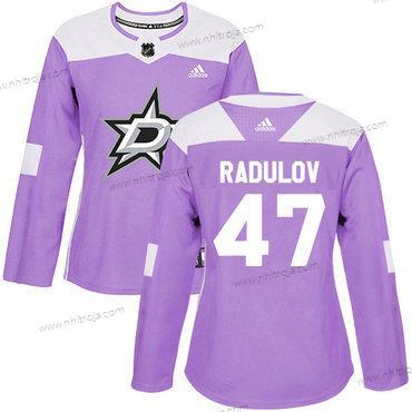 Adidas Dam Dallas Stars #47 Alexander Radulov Lila Autentisk Bekämpar cancer Stitched NHL Tröjor