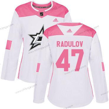 Adidas Dam Dallas Stars #47 Alexander Radulov Vit Rosa Autentisk Stitched NHL Tröjor