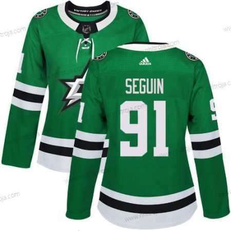 Adidas Dam Dallas Stars #91 Tyler Seguin Grön Autentisk Stitched NHL Hemma Tröjor