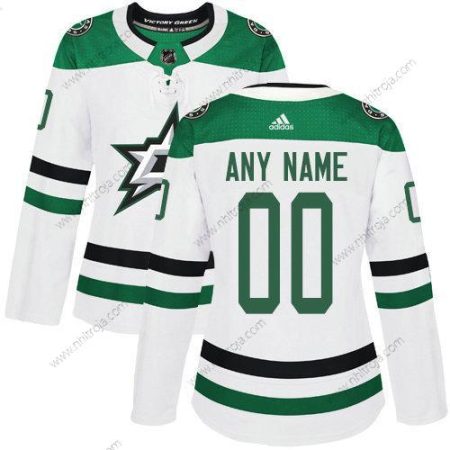 Adidas Dam Dallas Stars Skräddarsydda NHL Autentisk Vit Borta Tröjor