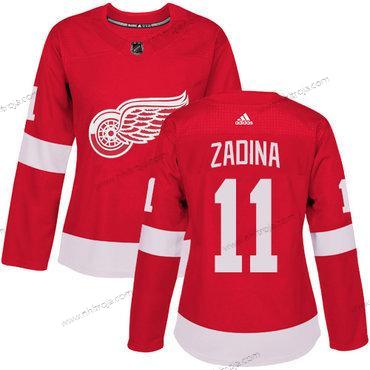 Adidas Dam Detroit Red Wings #11 Filip Zadina Premier Röd Hemma Tröjor