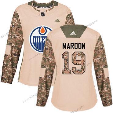 Adidas Dam Edmonton Oilers #19 Patrick Maroon Camo Autentisk 2017 Veterans Day Stitched NHL Tröjor