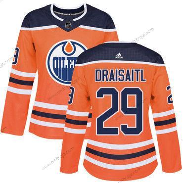 Adidas Dam Edmonton Oilers #29 Leon Draisaitl Orange Autentisk Stitched NHL Hemma Tröjor