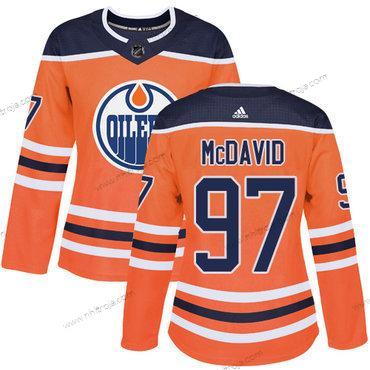 Adidas Dam Edmonton Oilers #97 Connor Mcdavid Orange Autentisk Stitched NHL Hemma Tröjor