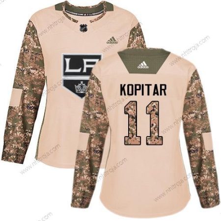 Adidas Dam Los Angeles Kings #11 Anze Kopitar Camo Autentisk 2017 Veterans Day Stitched NHL Tröjor