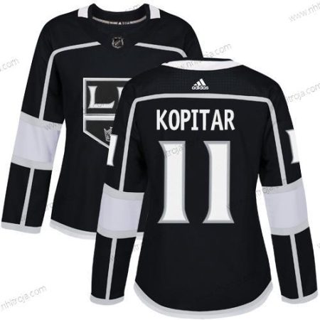 Adidas Dam Los Angeles Kings #11 Anze Kopitar Svart Autentisk Stitched NHL Hemma Tröjor