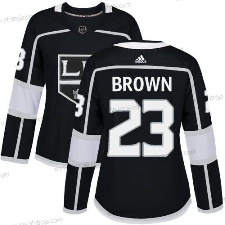 Adidas Dam Los Angeles Kings #23 Dustin Brown Svart Autentisk Stitched NHL Hemma Tröjor