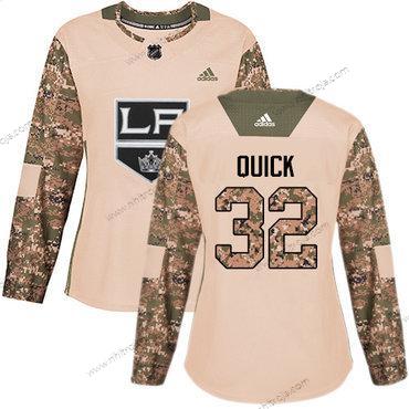 Adidas Dam Los Angeles Kings #32 Jonathan Quick Camo Autentisk 2017 Veterans Day Stitched NHL Tröjor