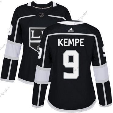 Adidas Dam Los Angeles Kings #9 Adrian Kempe Svart Autentisk Stitched NHL Hemma Tröjor