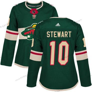 Adidas Dam Minnesota Wild #10 Chris Stewart Grön Autentisk Stitched NHL Hemma Tröjor