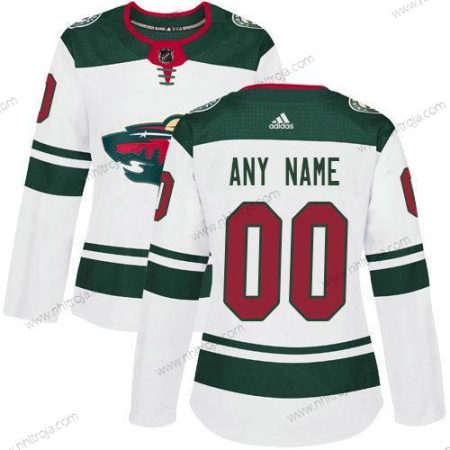 Adidas Dam Minnesota Wild Skräddarsydda NHL Autentisk Vit Tröjor