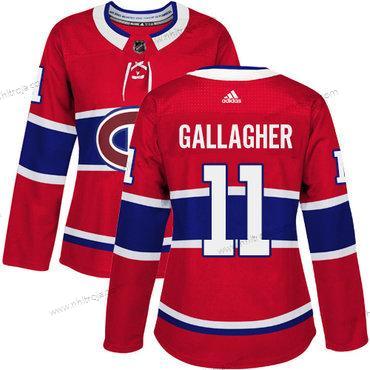 Adidas Dam Montreal Canadiens #11 Brendan Gallagher Röd Autentisk Stitched NHL Hemma Tröjor