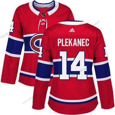 Adidas Dam Montreal Canadiens #14 Tomas Plekanec Röd Autentisk Stitched NHL Hemma Tröjor