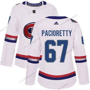 Adidas Dam Montreal Canadiens #67 Max Pacioretty Vit Autentisk 2017 100 Klassisk Stitched NHL Tröjor