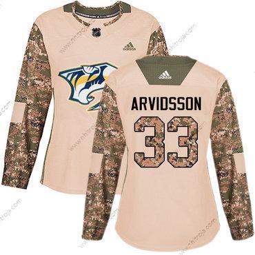 Adidas Dam Nashville Predators #33 Viktor Arvidsson Camo Autentisk 2017 Veterans Day Stitched NHL Tröjor