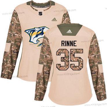 Adidas Dam Nashville Predators #35 Pekka Rinne Camo Autentisk 2017 Veterans Day Stitched NHL Tröjor