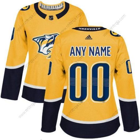 Adidas Dam Nashville Predators Skräddarsydda Autentisk Guld NHL Hemma Tröjor