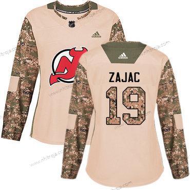 Adidas Dam New Jersey Devils #19 Travis Zajac Camo Autentisk 2017 Veterans Day Stitched NHL Tröjor