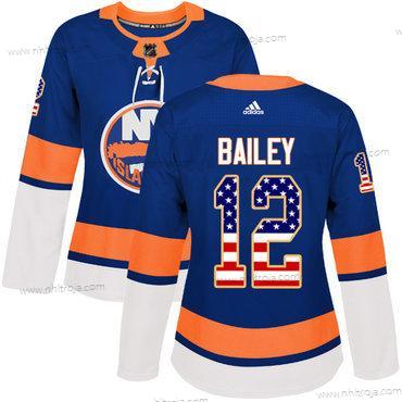 Adidas Dam New York Islanders #12 Josh Bailey Royal Blå Autentisk USA Flag Stitched NHL Hemma Tröjor