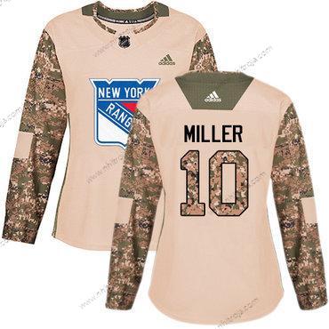 Adidas Dam New York Rangers #10 J.T. Miller Camo Autentisk 2017 Veterans Day Stitched NHL Tröjor