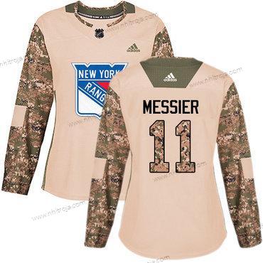 Adidas Dam New York Rangers #11 Mark Messier Camo Autentisk 2017 Veterans Day Stitched NHL Tröjor