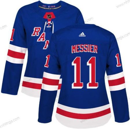 Adidas Dam New York Rangers #11 Mark Messier Royal Blå Autentisk Stitched NHL Hemma Tröjor