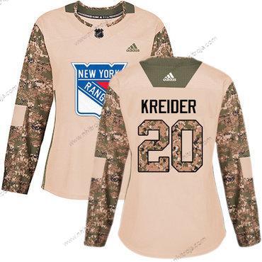 Adidas Dam New York Rangers #20 Chris Kreider Camo Autentisk 2017 Veterans Day Stitched NHL Tröjor