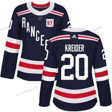 Adidas Dam New York Rangers #20 Chris Kreider Marin Blå Autentisk 2018 Vinter Klassisk Stitched NHL Tröjor