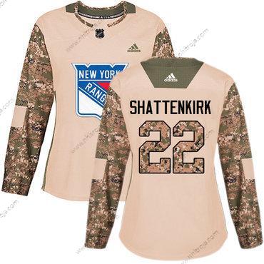 Adidas Dam New York Rangers #22 Kevin Shattenkirk Camo Autentisk 2017 Veterans Day Stitched NHL Tröjor