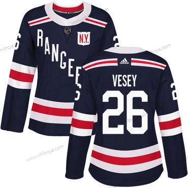 Adidas Dam New York Rangers #26 Jimmy Vesey Marin Blå Autentisk 2018 Vinter Klassisk Stitched NHL Tröjor