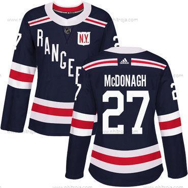 Adidas Dam New York Rangers #27 Ryan Mcdonagh Marin Blå Autentisk 2018 Vinter Klassisk Stitched NHL Tröjor