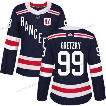 Adidas Dam New York Rangers #99 Wayne Gretzky Marin Blå Autentisk 2018 Vinter Klassisk Stitched NHL Tröjor