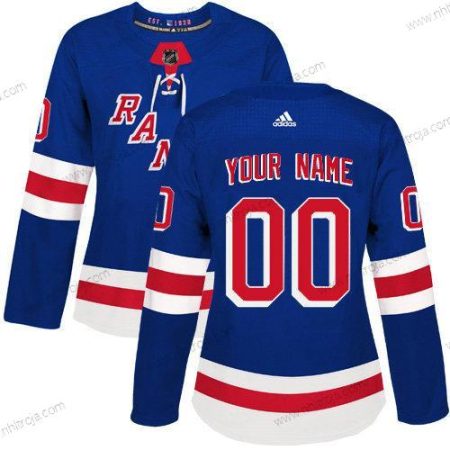 Adidas Dam New York Rangers Skräddarsydda Autentisk Royal Blå NHL Hemma Tröjor