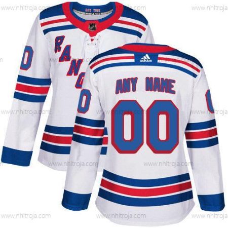 Adidas Dam New York Rangers Skräddarsydda NHL Autentisk Vit Tröjor