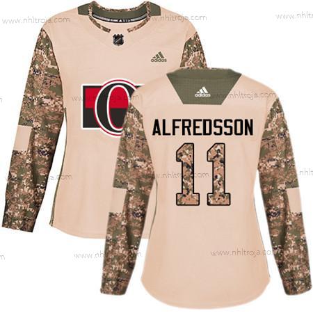 Adidas Dam Ottawa Senators #11 Daniel Alfredsson Camo Autentisk 2017 Veterans Day Stitched NHL Tröjor