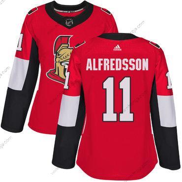 Adidas Dam Ottawa Senators #11 Daniel Alfredsson Röd Autentisk Stitched NHL Hemma Tröjor