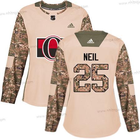 Adidas Dam Ottawa Senators #25 Chris Neil Camo Autentisk 2017 Veterans Day Stitched NHL Tröjor