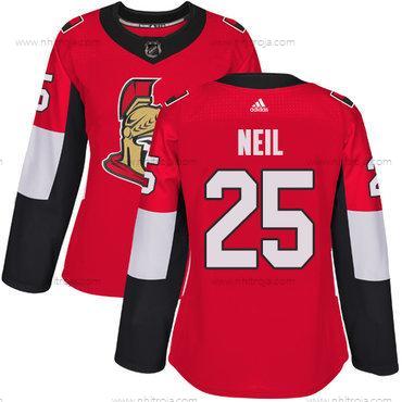 Adidas Dam Ottawa Senators #25 Chris Neil Röd Autentisk Stitched NHL Hemma Tröjor